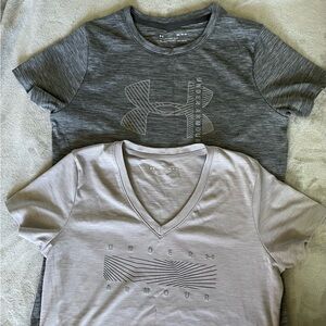Under Armour Charcoal & Light Grey Workout Tee Pair
